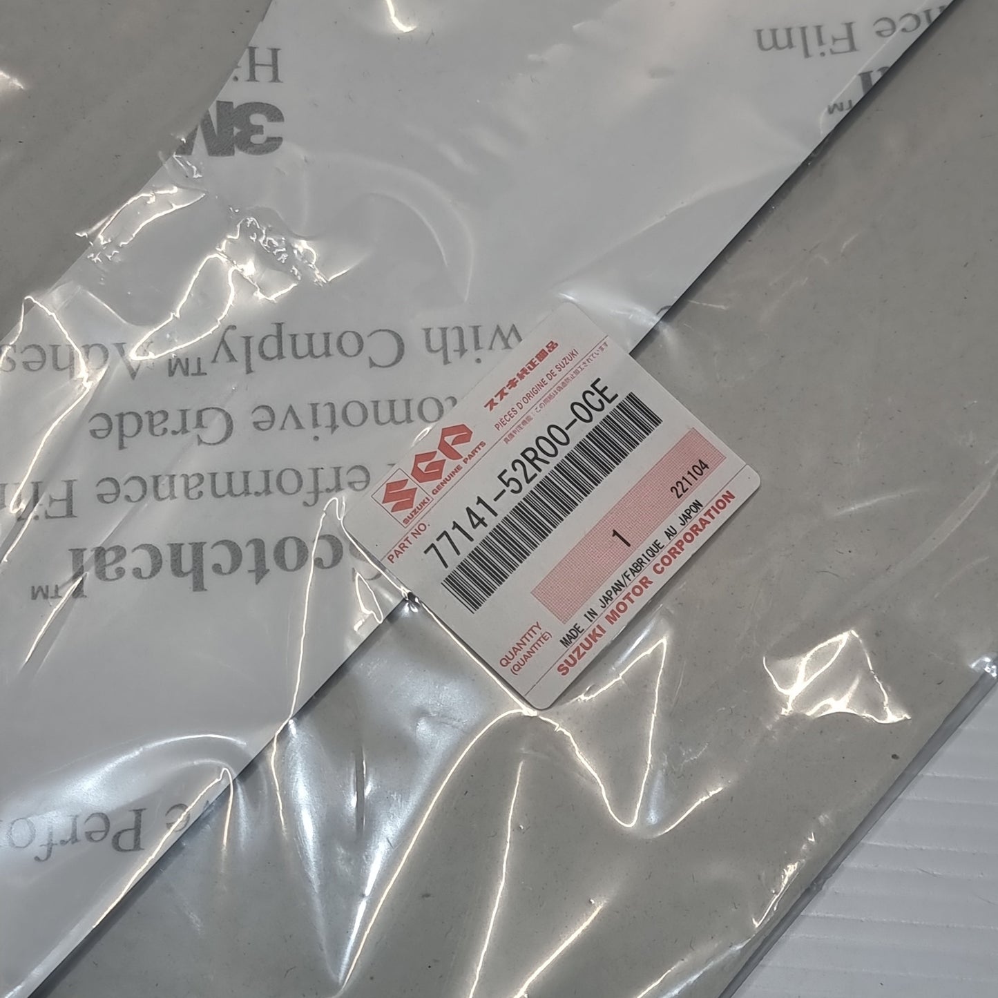 Genuine Suzuki Tape,Fr Pillar A2L | 77141-52R00-0CE