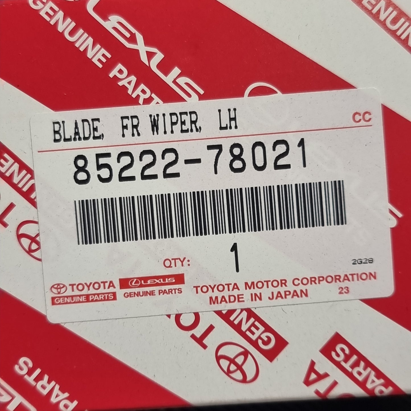 Genuine Front Left Wiper - Lexus NX300H 2014-2017 | 85222-78021