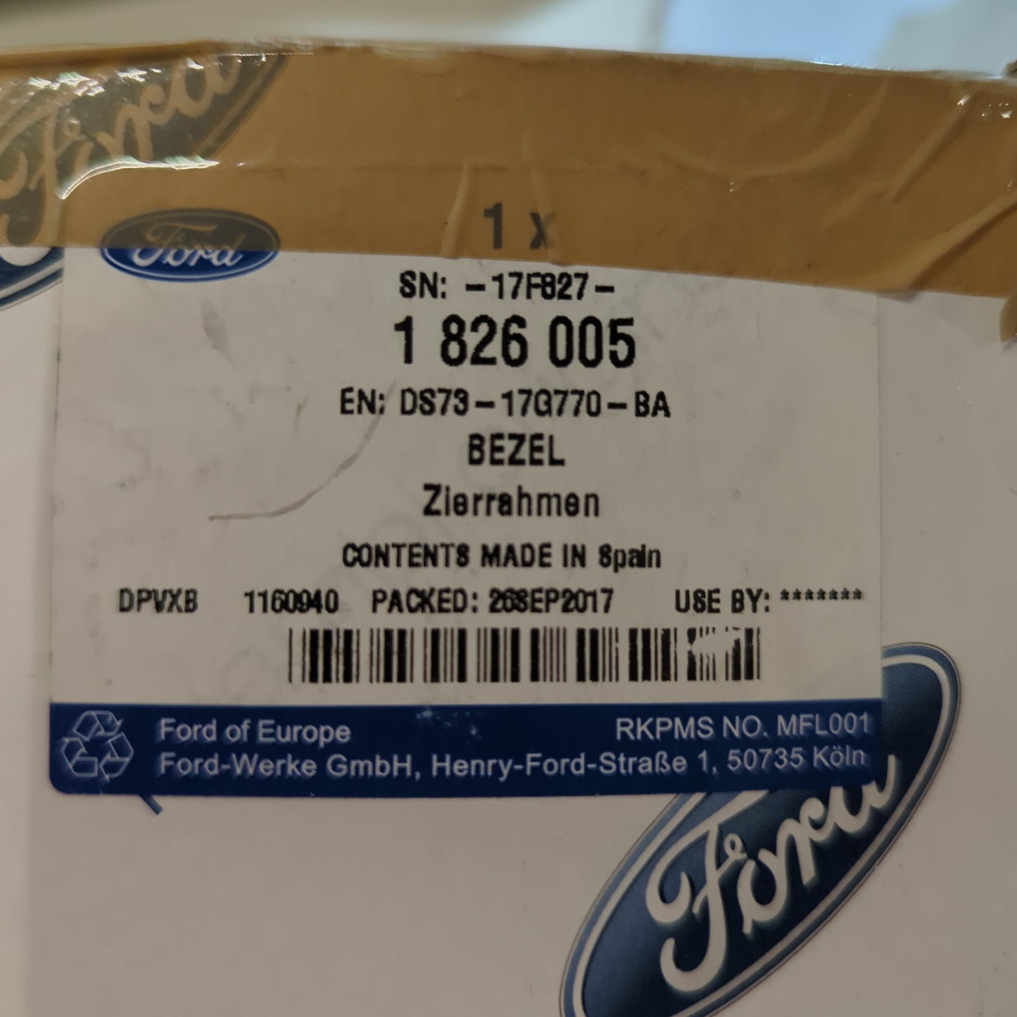 Genuine Ford Bezel | 1826005