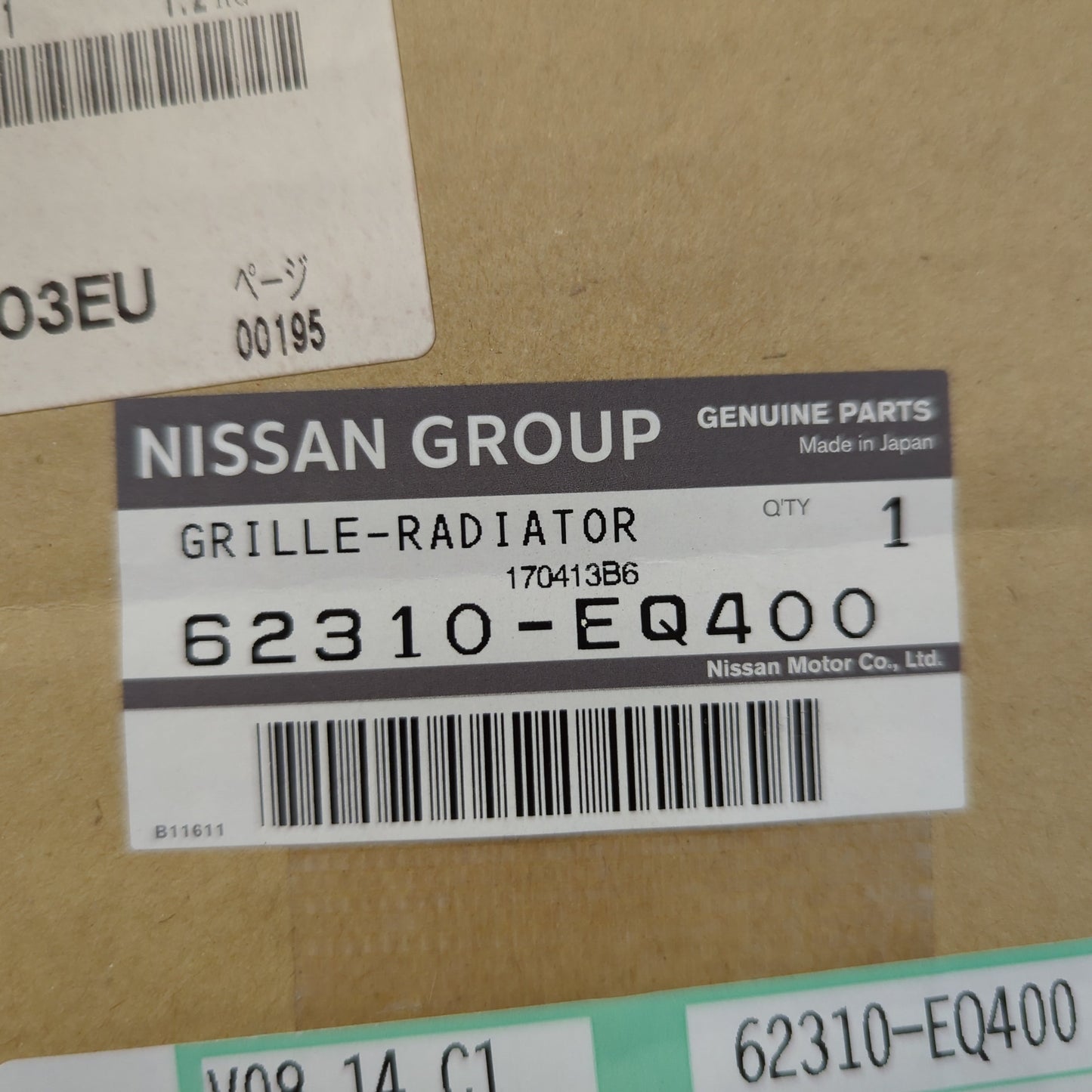 Genuine Front Bumper Grille - Nissan X-Trail 2001-2007 | 62310EQ400
