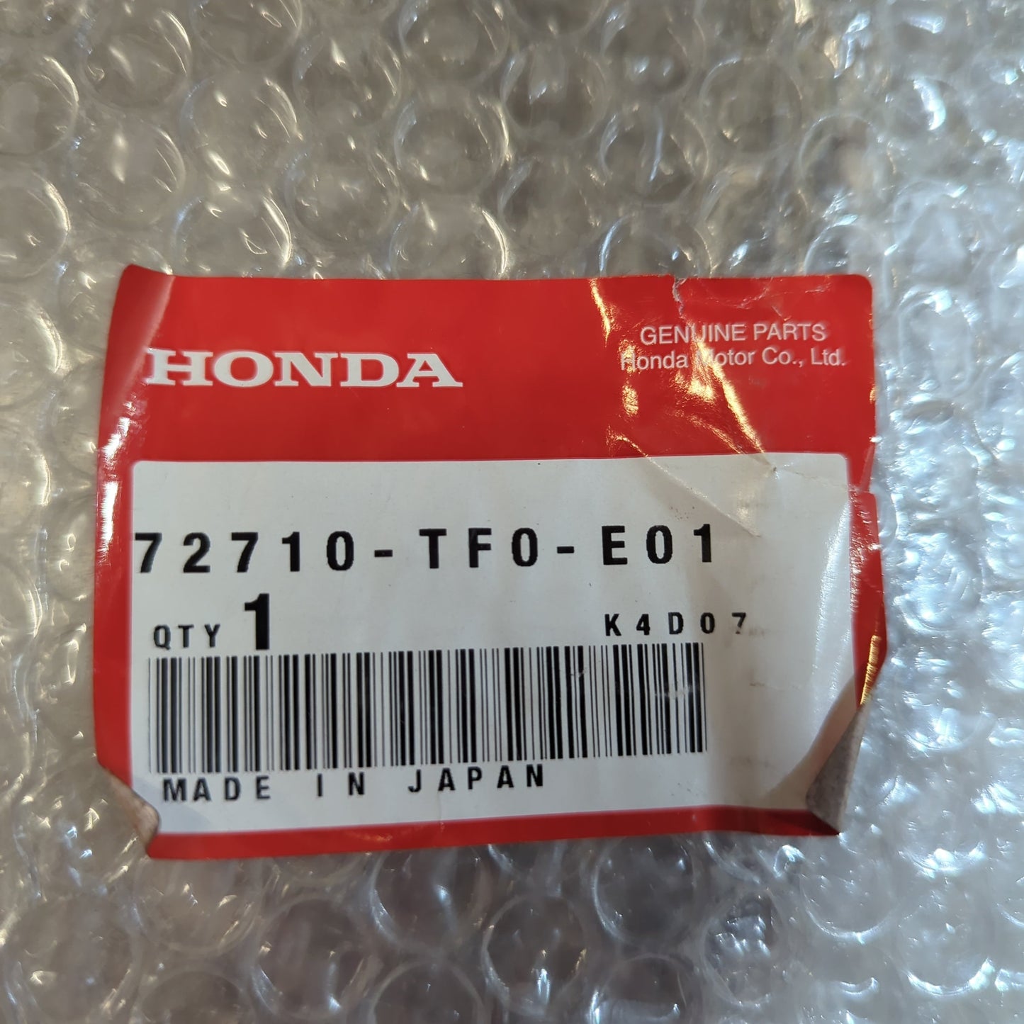 Genuine Right Rear Window Regulator - Honda Jazz 2008-2015 | 72710TF0E01