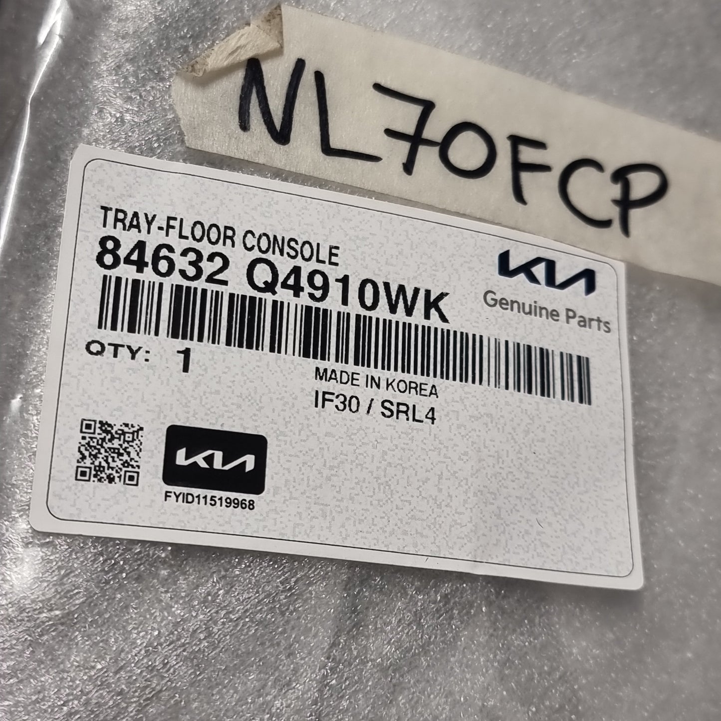 Genuine Floor Tray Console - Kia | 84632Q4910WK