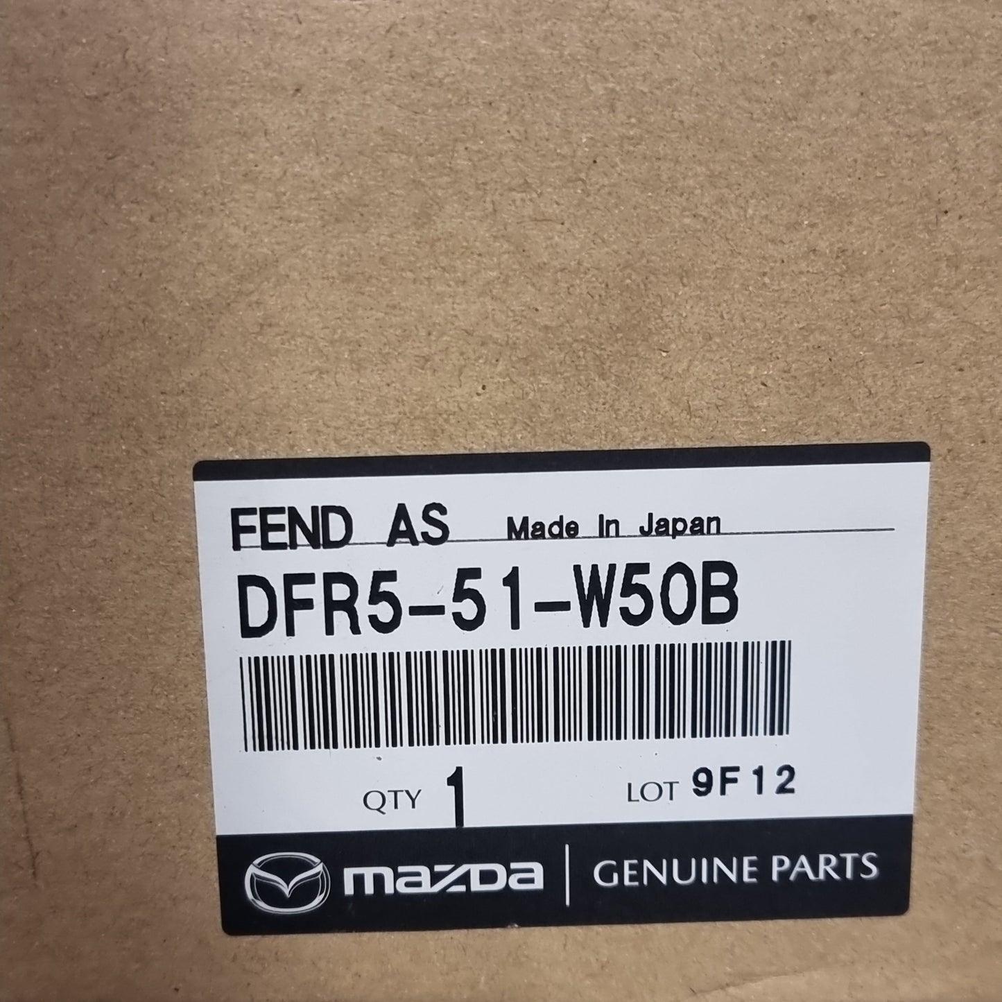 Genuine Rear Right Wheel Arch Strip - Mazda CX 30 2019 | DFR551W50B