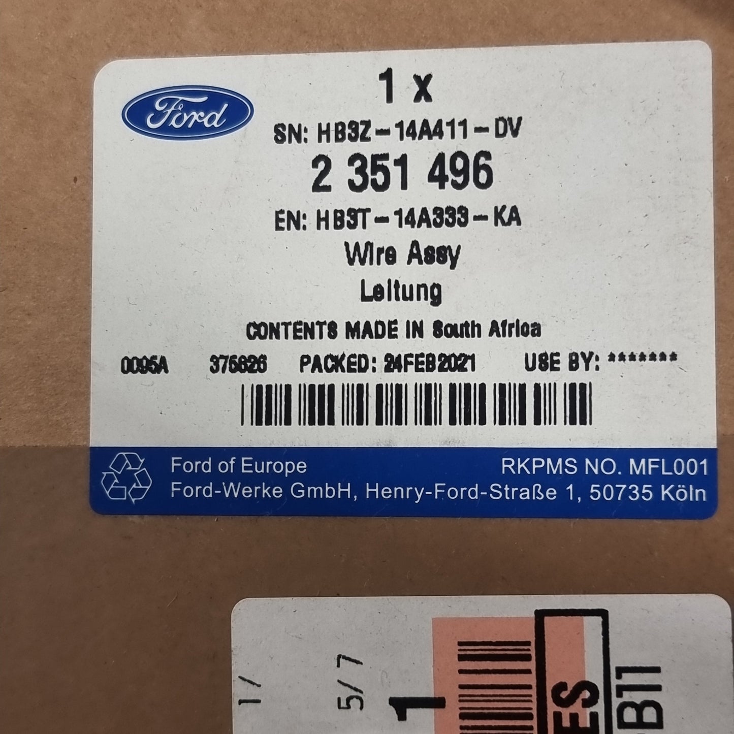 Genuine Wire Assembly - Ford | 2351496