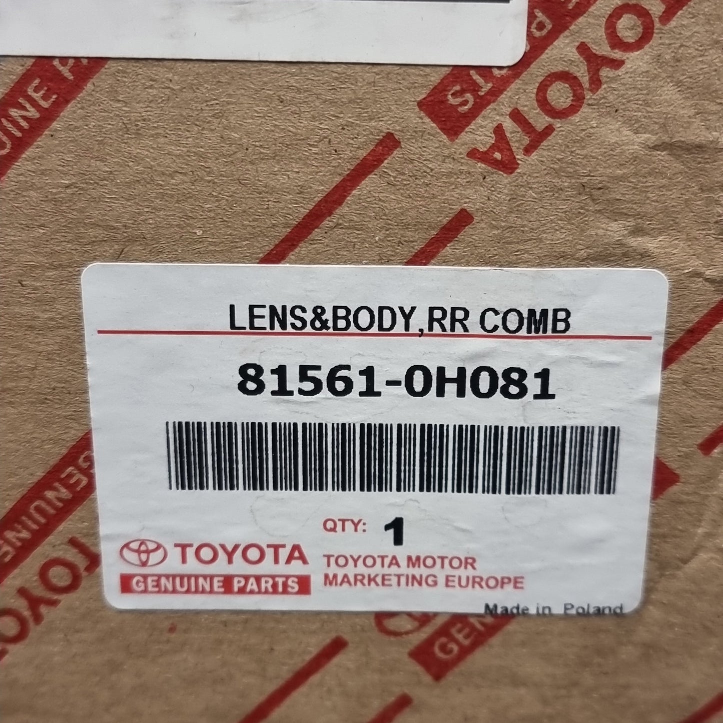 Genuine Toyota Lens & Body, Rr Comb | 81561-0H081