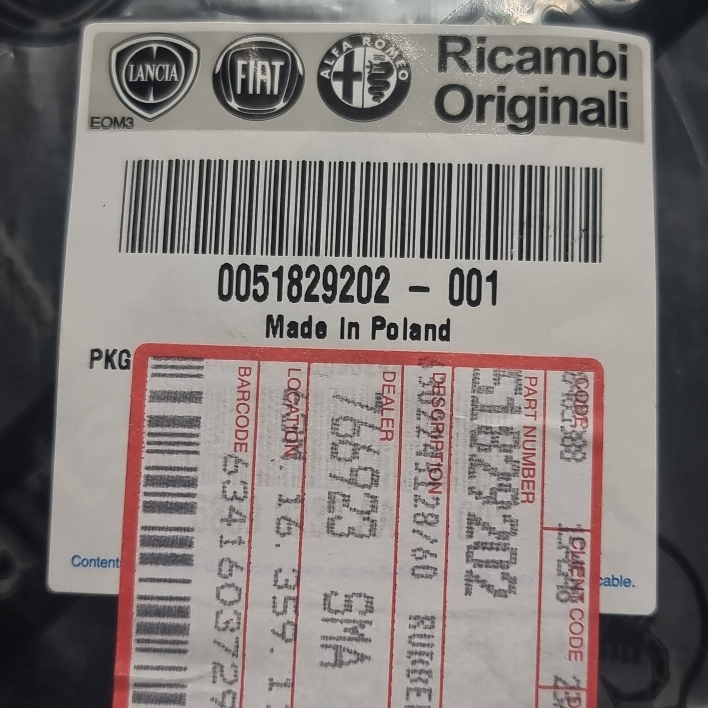 Genuine Fiat Rubber Weather- | 51829202