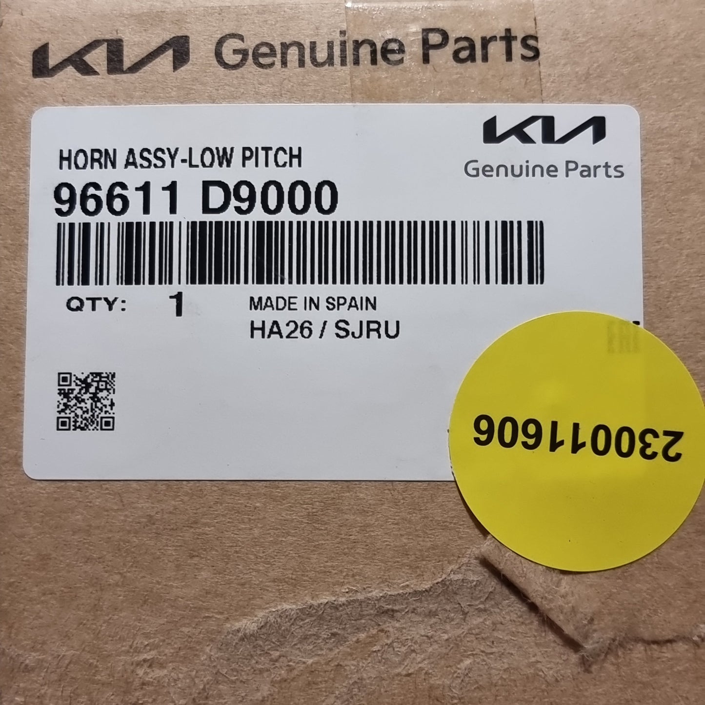 Genuine Kia Horn Assy-Low Pitch | 96611D9000