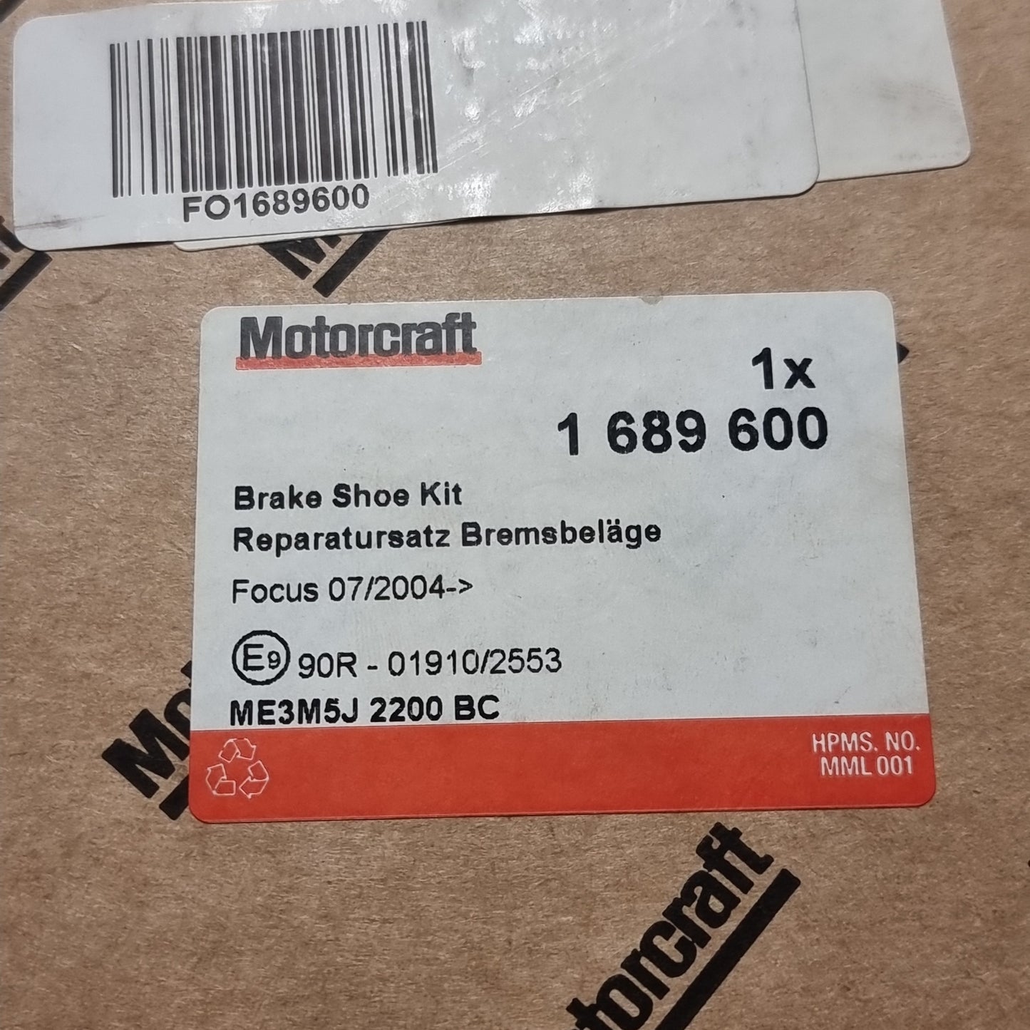 Motocraft - Rear Brake Shoes for Ford Focus Mk2 2004-2011 | 1689600