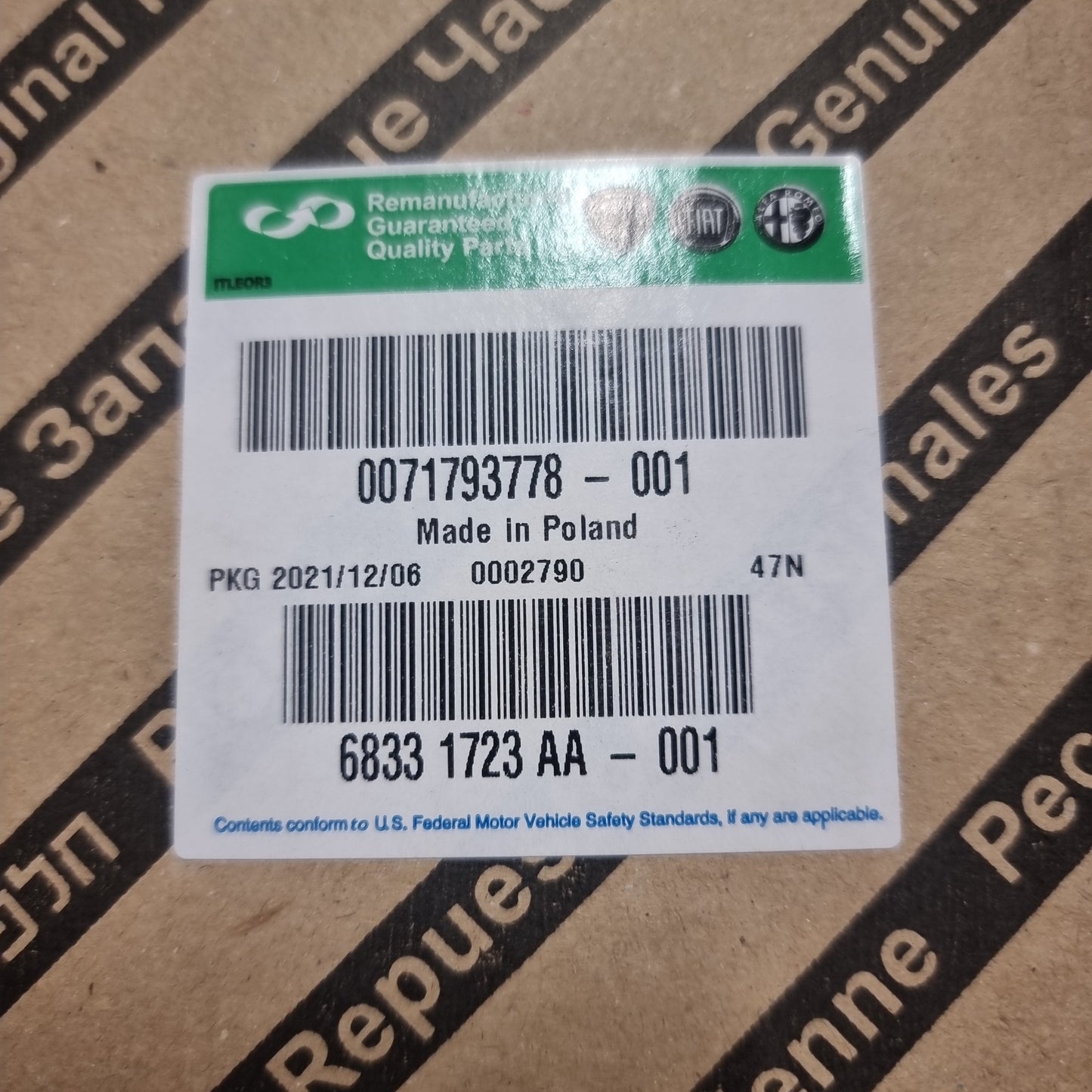 Genuine Reconditioned Starter - Fiat 500 / Alfa Romeo Giulietta | 71793778
