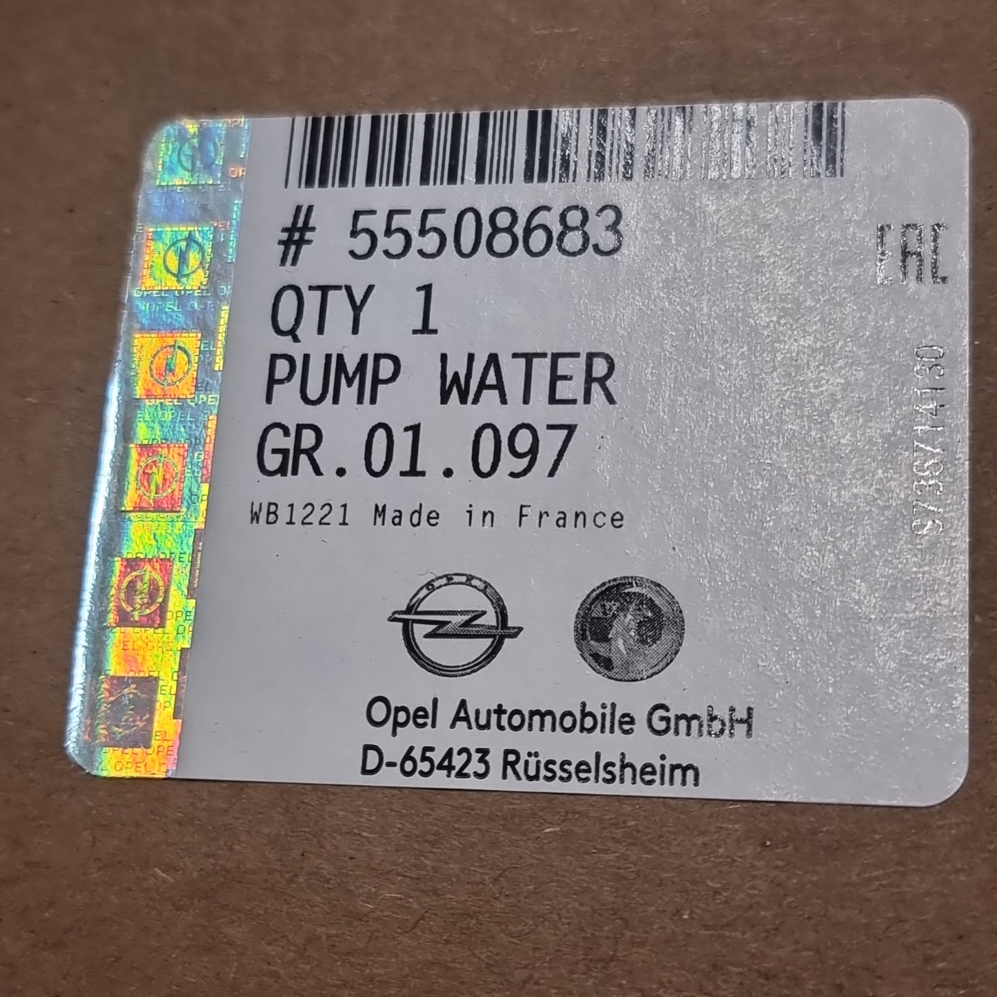 Genuine Water Pump - Vauxhall Insignia / Zafira Diesel 2.0 | 55508683