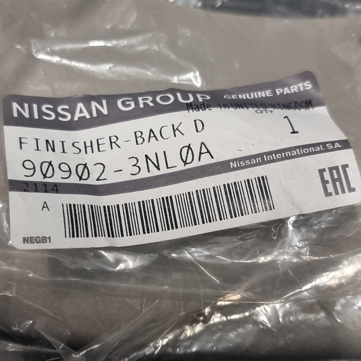 Genuine Interior Tailgate Trim - Nissan Leaf 2010-2017 | 909023NL0A