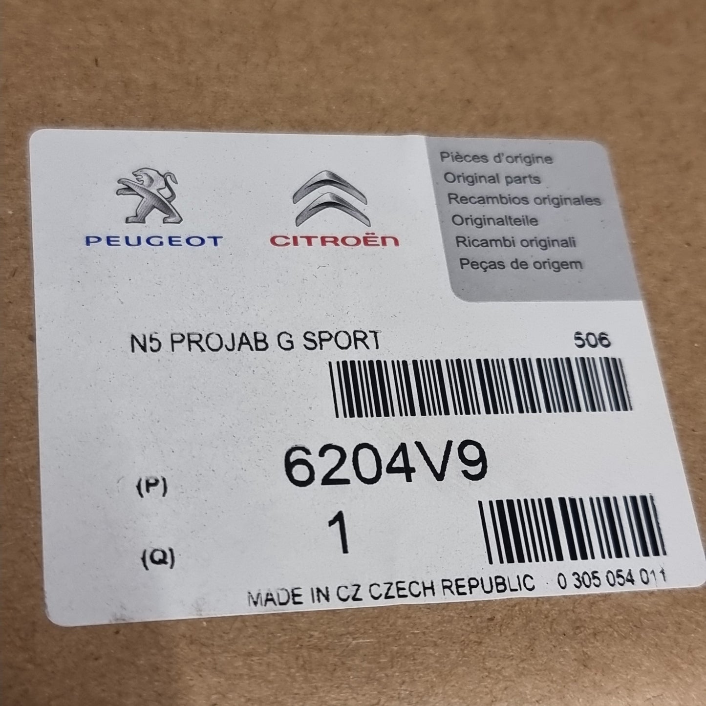 Genuine Left Fog Headlight - Peugeot 306 | 6204V9