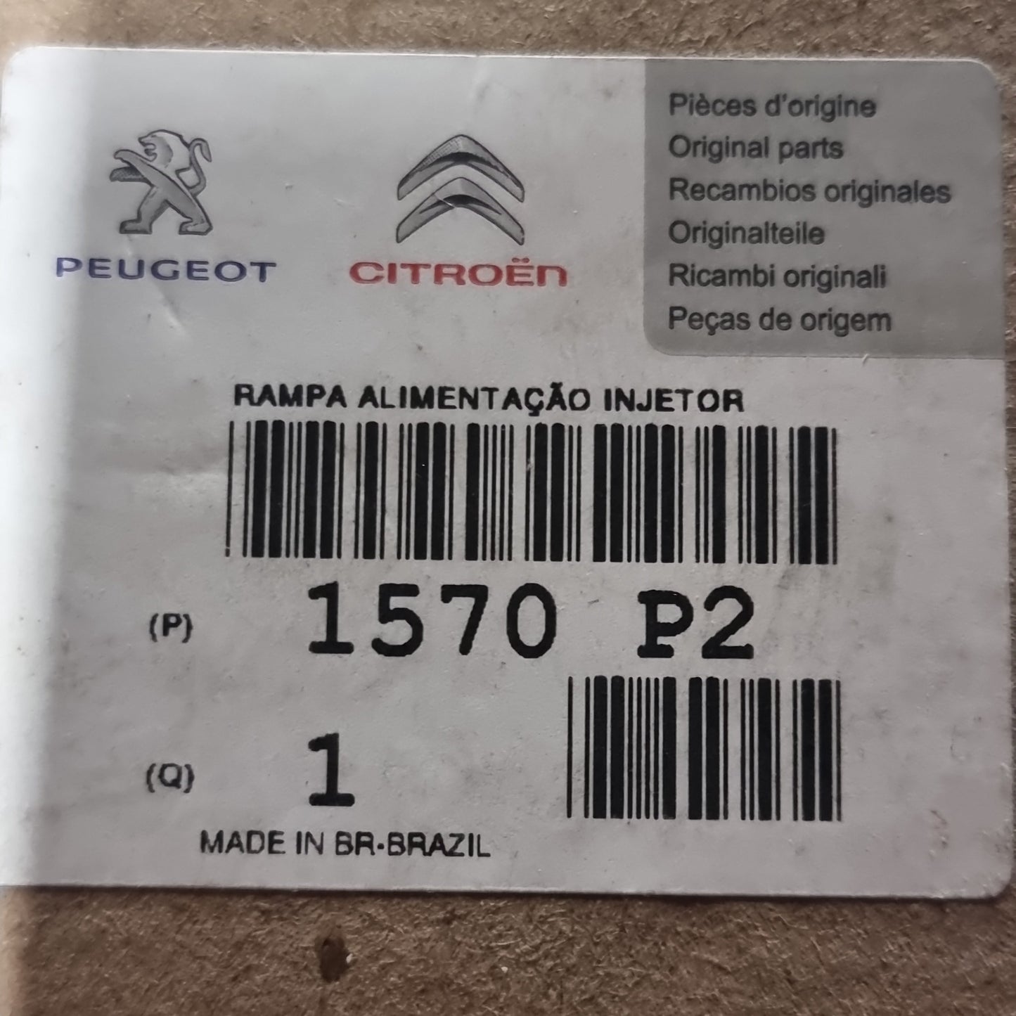 Genuine Injector Nozzle Rail - Peugeot 307 / 308 / 408 | 1570P2