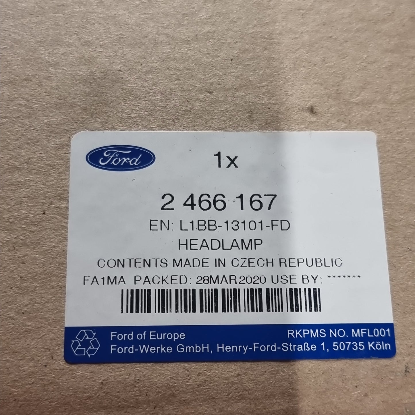 Genuine Left Headlamp - Ford Fiesta | 2466167