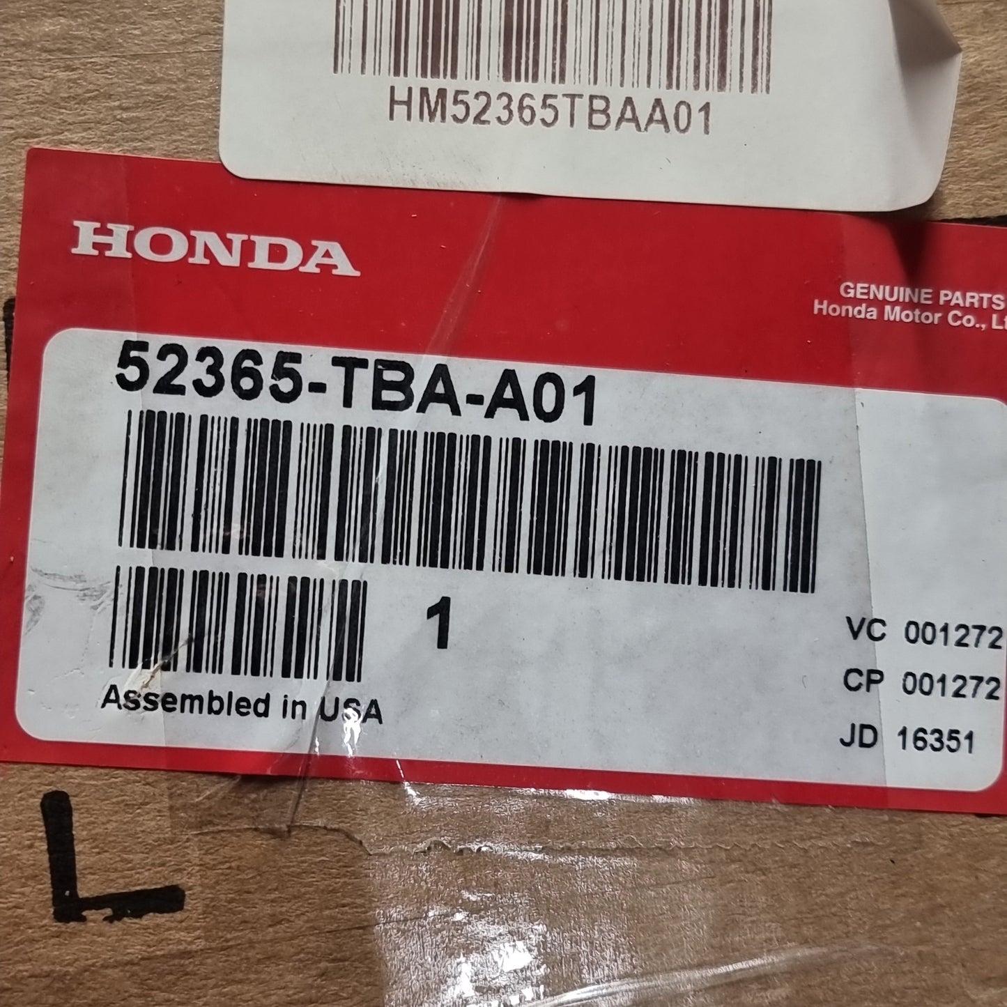 Genuine Left Trailing Arm - Honda Civic / Insight 2016-2019 | 52365TBAA01