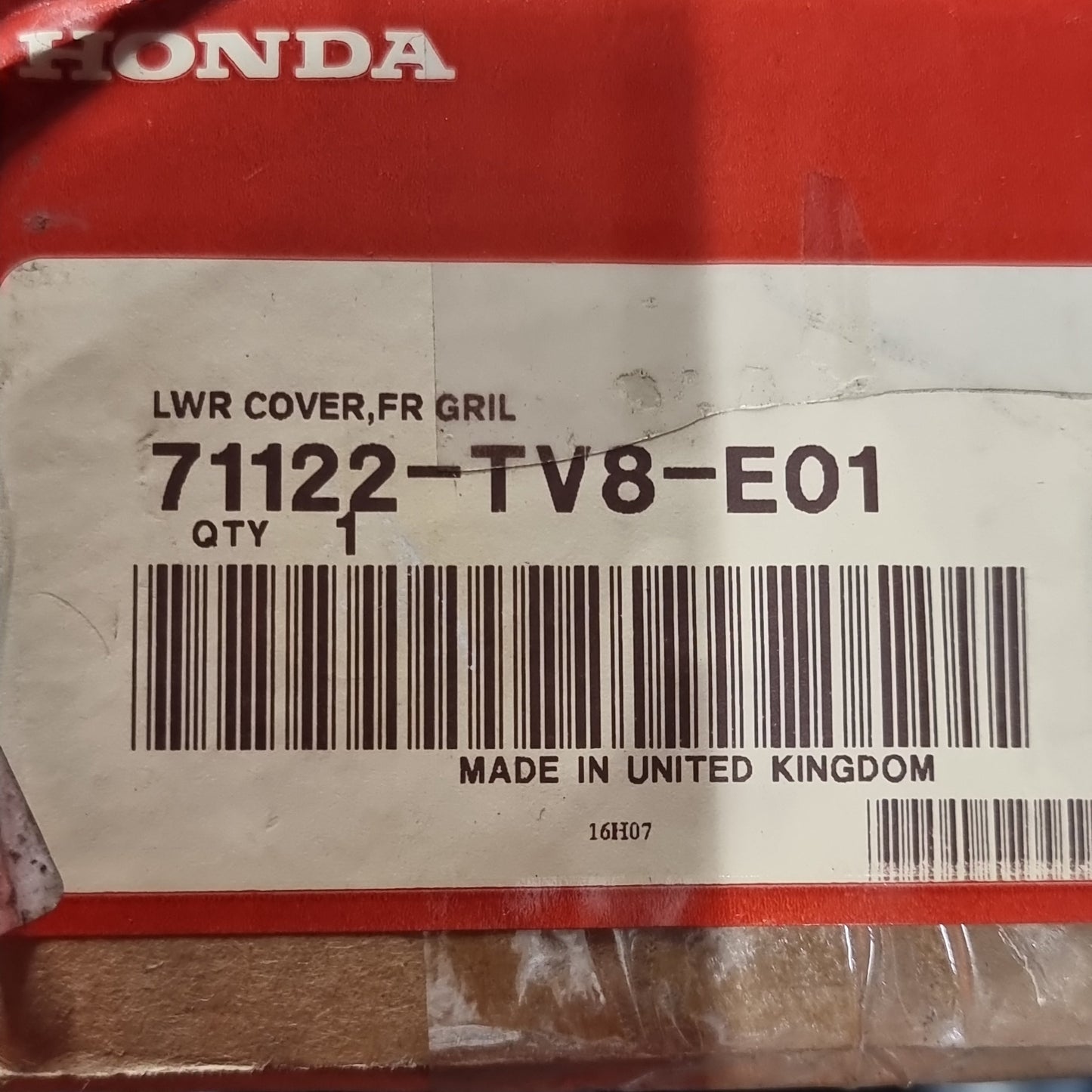 Genuine Front Grille Lower Cover - Honda | 71122TV8E01