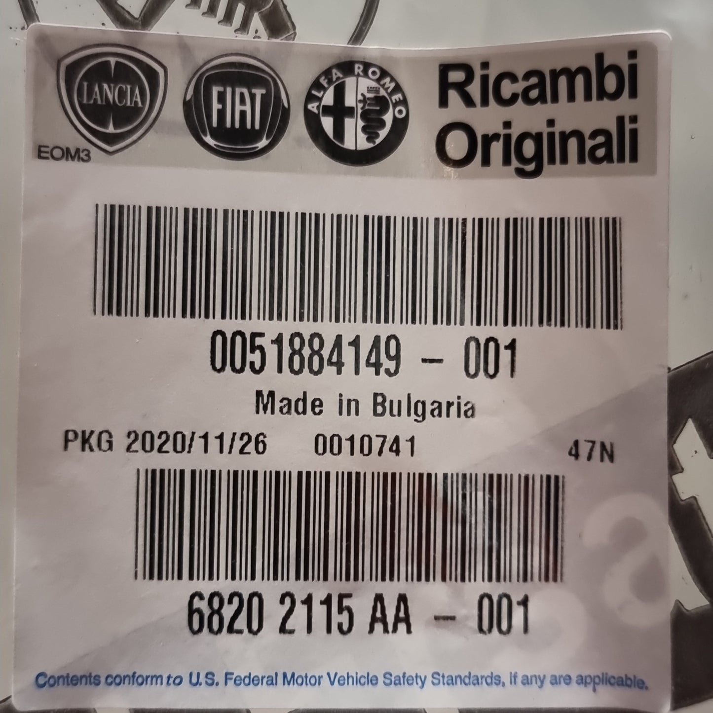 Genuine Rear Right Door Sealing Gasket - Fiat 500L 2012-2022 | 51884149