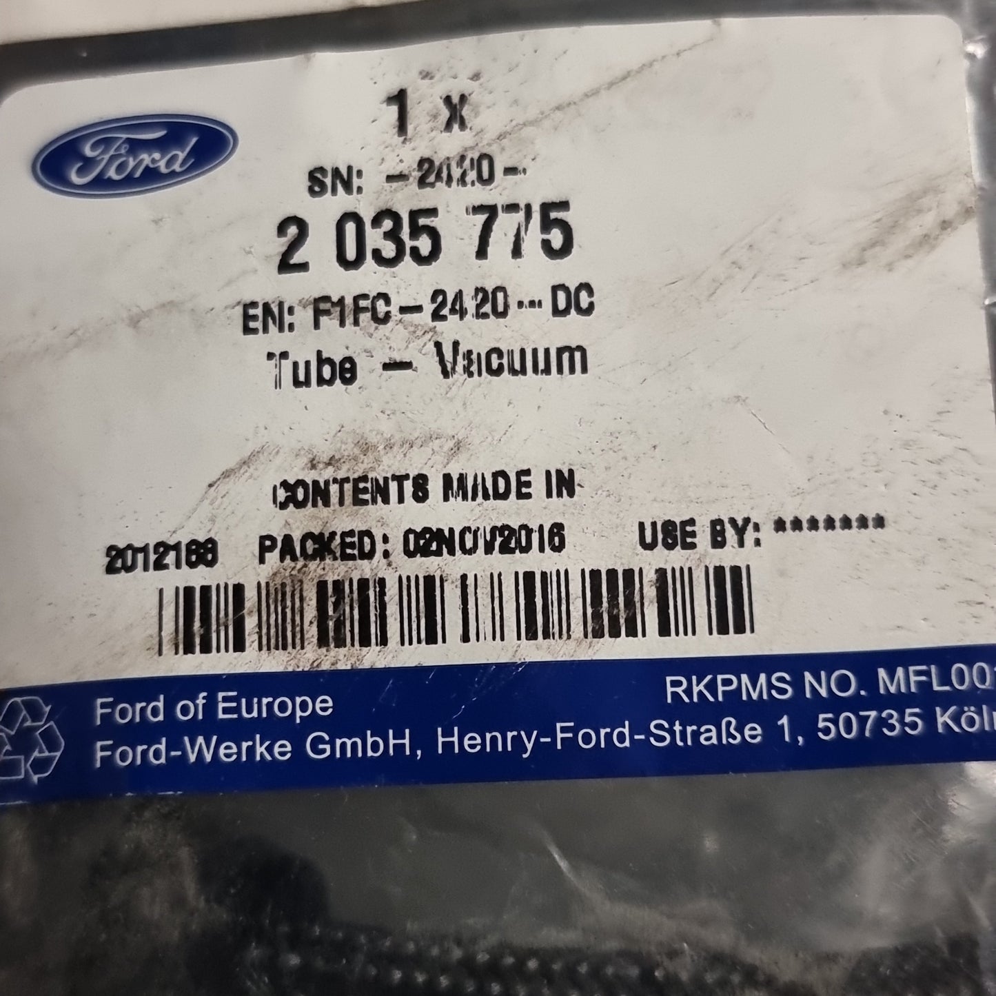 Genuine Brake Servo Vacuum Tube - Ford Kuga / Focus / C-Max | 2035775