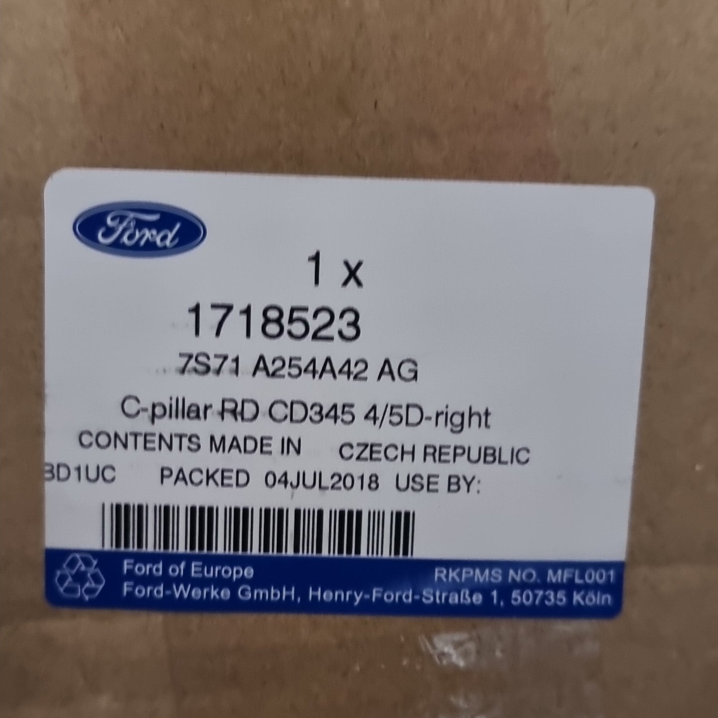 Genuine Right Rear Door Exterior Moulding - Ford Mondeo 2007-2014 | 1718523