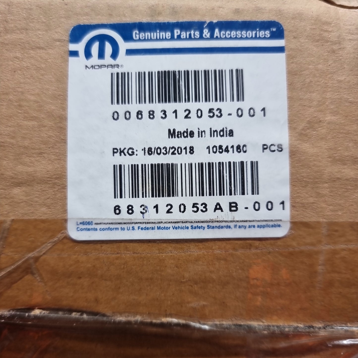 1x Genuine Rear Shock Absorber - Jeep Compass 2018-2019 | K68312053AB