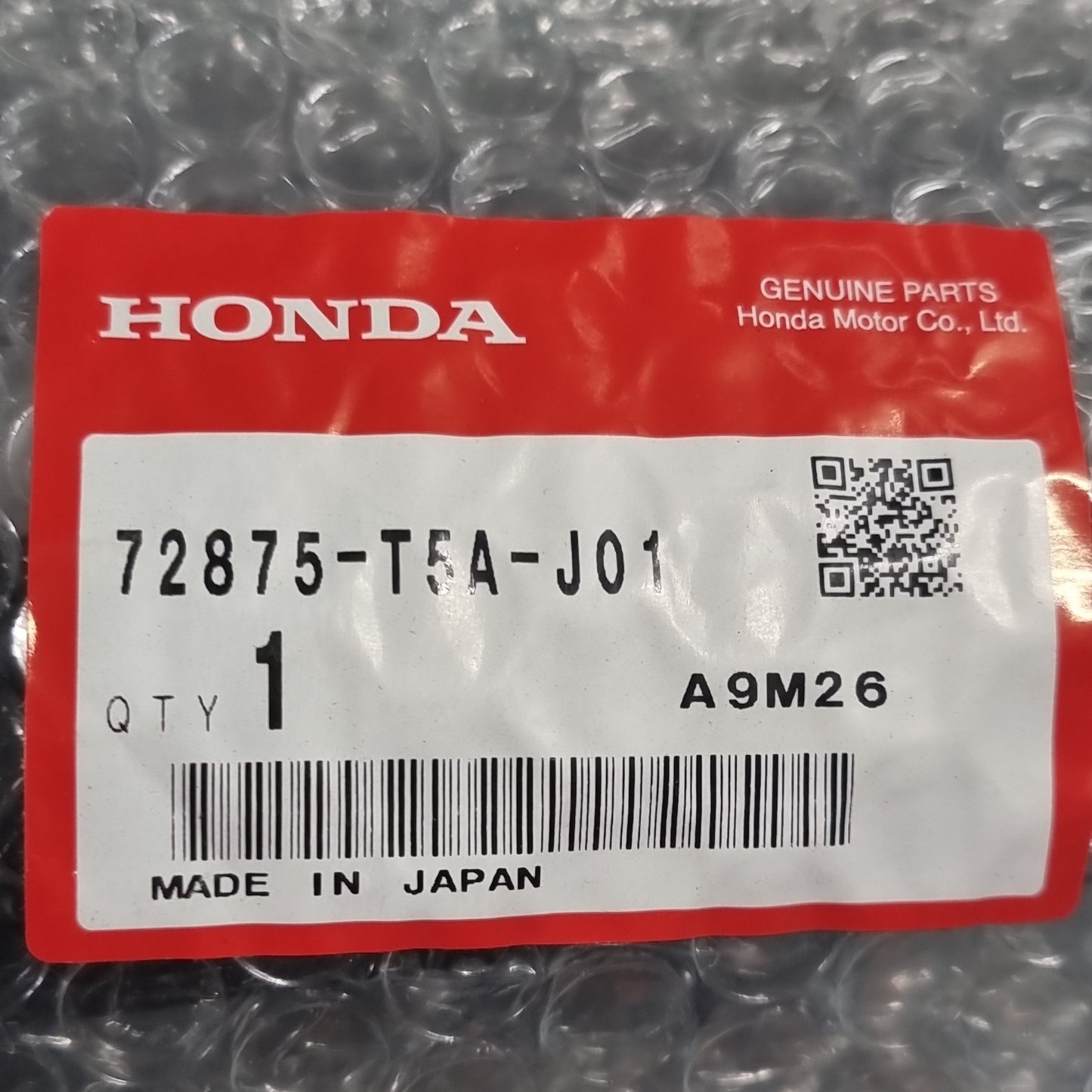 Genuine Left Rear Door Weatherstrip - Honda Fit 2015-2020 | 72875T5AJ01