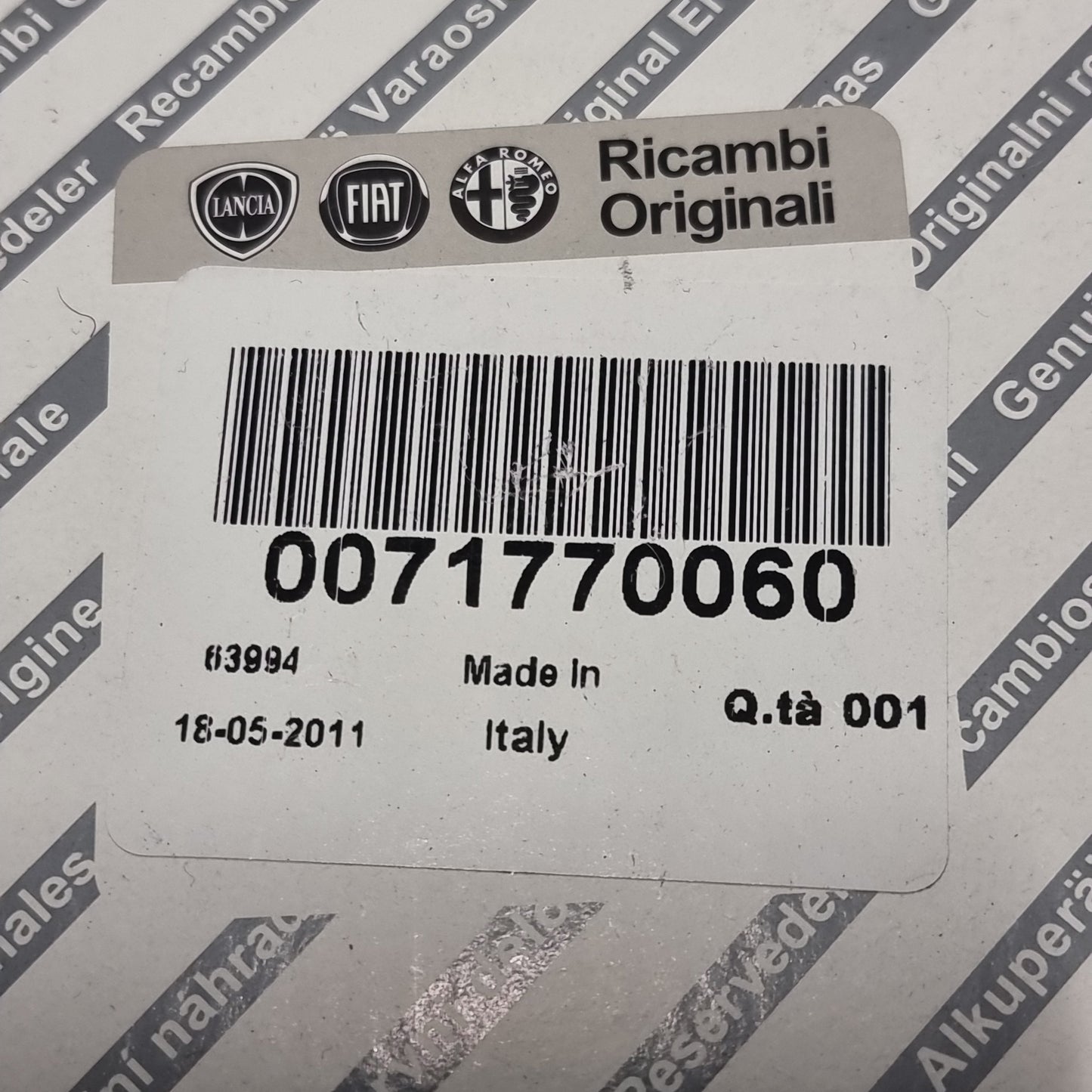 Genuine Front Brake Pad Set - Fiat | 71770060