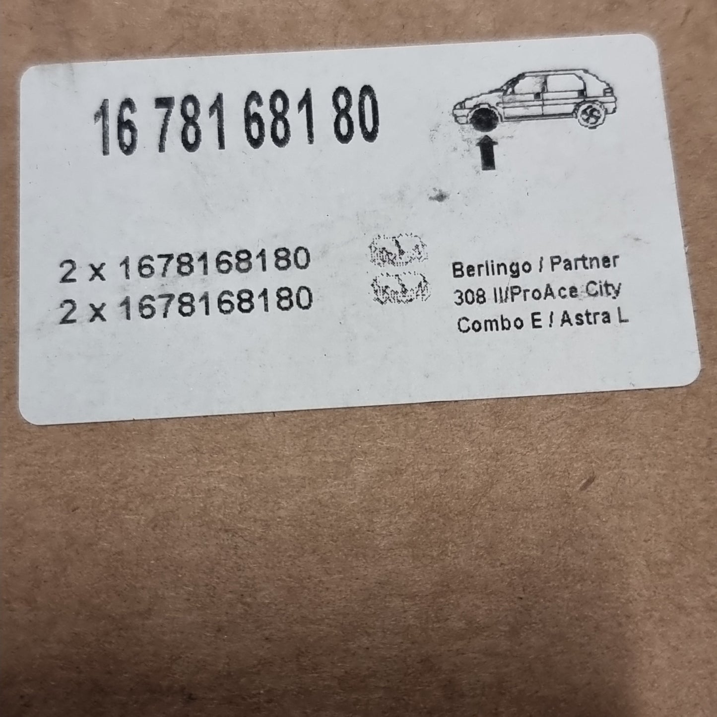 Genuine Peugeot Front Brake Pad Set | 1678168180