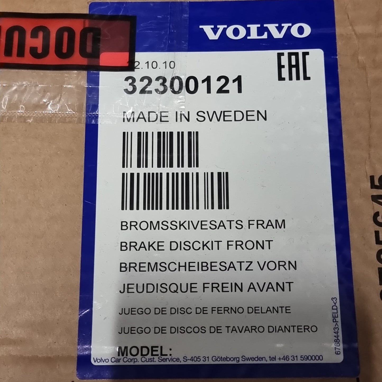 1x Genuine Front Brake Disc - Volvo | 32300121