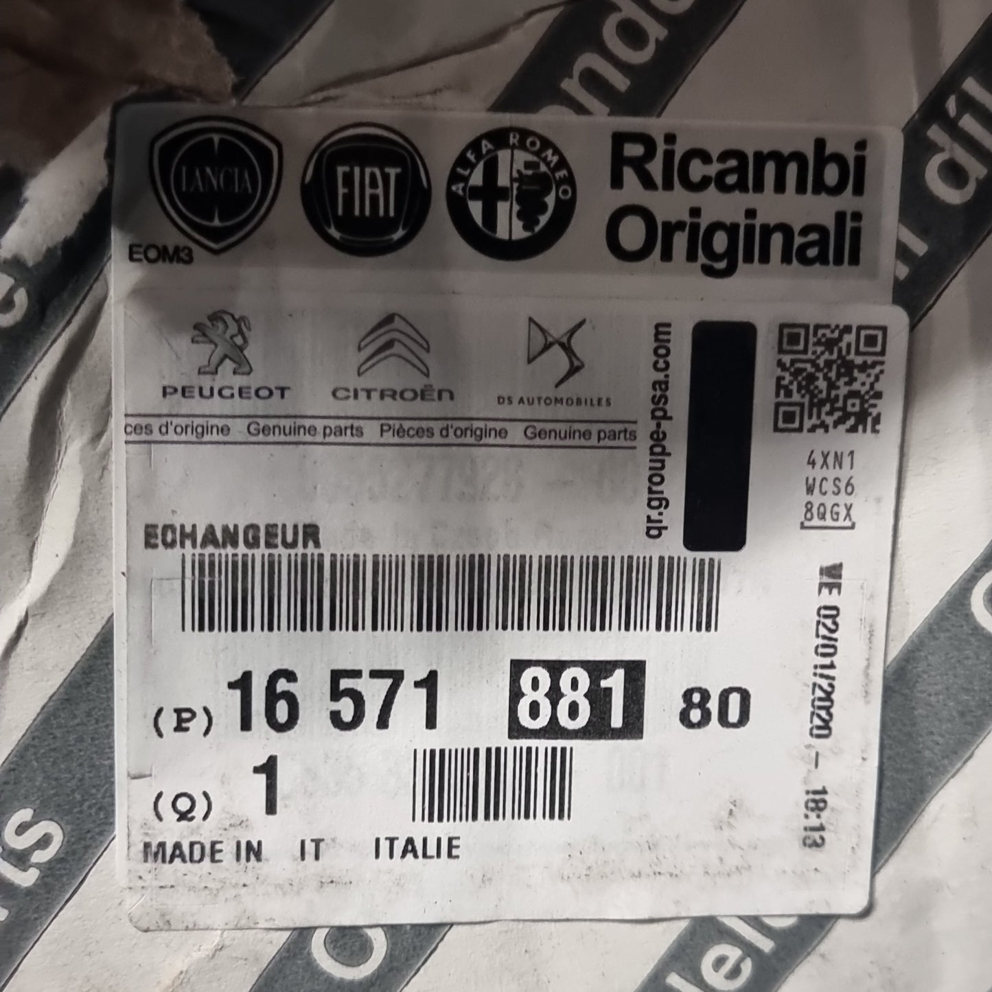 Genuine Oil Distribution Chamber - Peugeot Bipper / Citroen Nemo | 1657188180