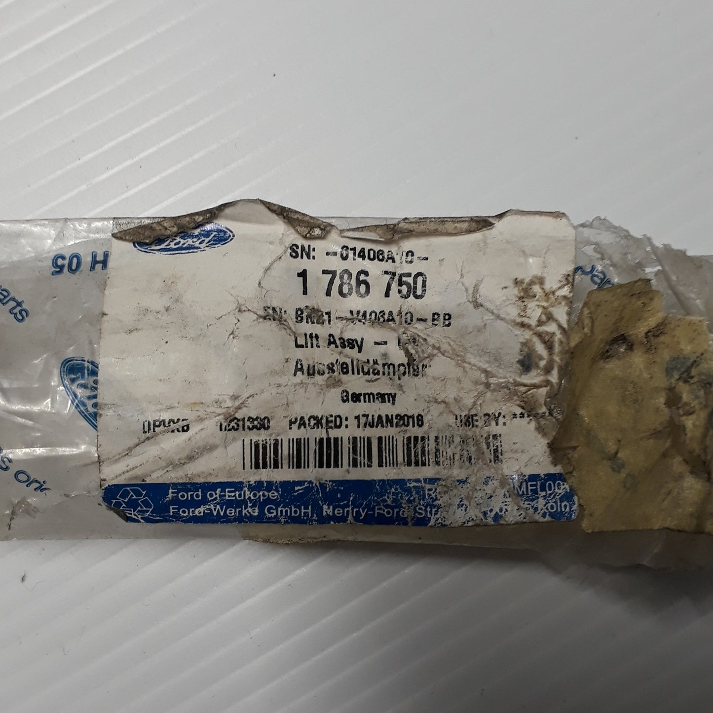 1x Genuine Gas Boot Strut - Ford Transit Custom | 1786750