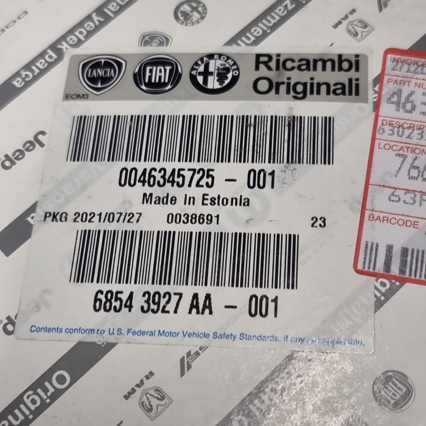 Genuine Particle Sensor - Fiat Fiorino / Doblo | 46345725