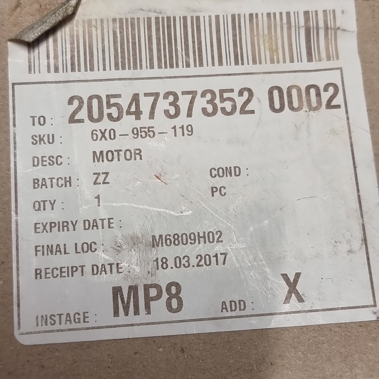 Genuine Front Wiper Motor - Seat Arosa | 6X0955119