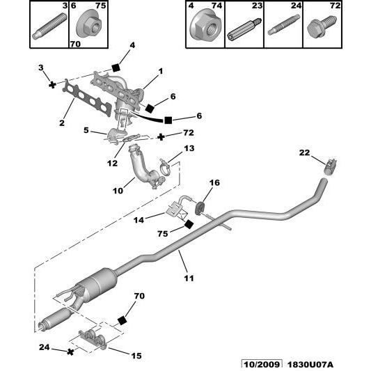 Exhaust System Fixing Clamp - Citroen Relay 2006-2019 Diesel | 171376