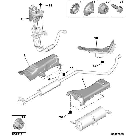 Manifold Heat Shield - Citroen C4 2008-2010 Petrol | 1723Z1