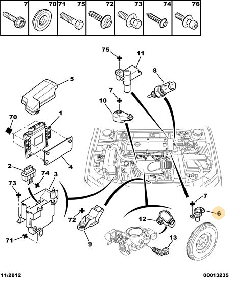 Peugeot 406 1995-2004 Crank Sensor | 19207N