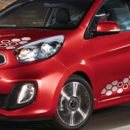 Kia Picanto Silver Body and Bonnet Decal 2011-2017 | 1Y201ADE00SL