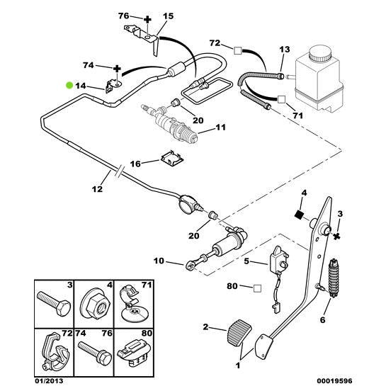 Genuine Peugeot Receiver Pipe Seal - Citroen Dispatch 1994-2006 Diesel | 215615 | 215615