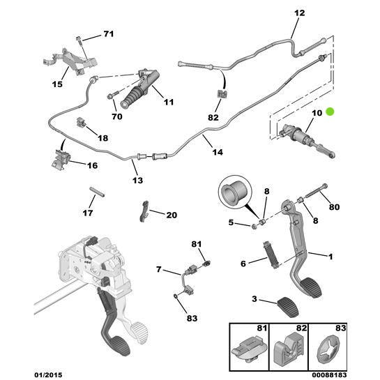 Genuine Declutching Master Cylinder - Citroen C4 2018-2020 | 2182Y6