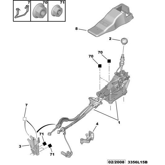 Gearshift Control Lever - Citroen C4 2008-2010 Diesel | 2400HA