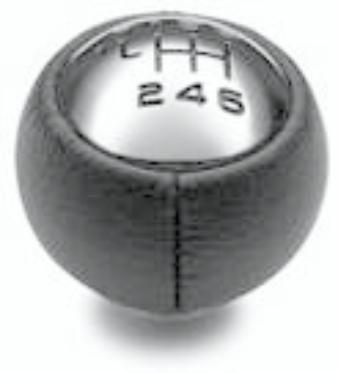 Genuine Peugeot 607 1999-2008 Gear Lever Knob For 6-Speed Manual Gearbox Grey Leather And Aluminium | 2403V2
