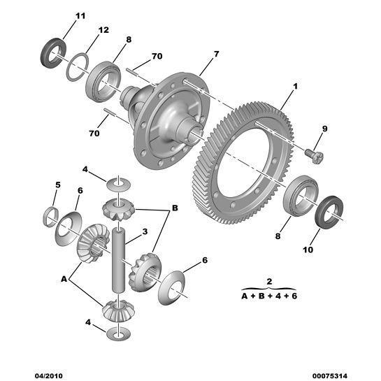 Genuine Peugeot Citroen C5 2004-2008 Diesel Differential Bearing | 312518