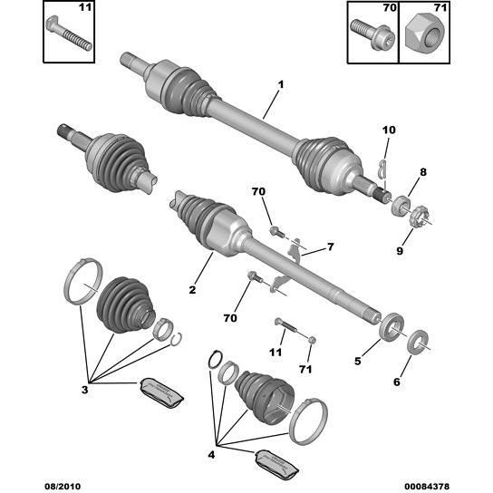 Wheel Hub Fixing Nut - Citroen Berlingo 2012-2015 Diesel | 329733