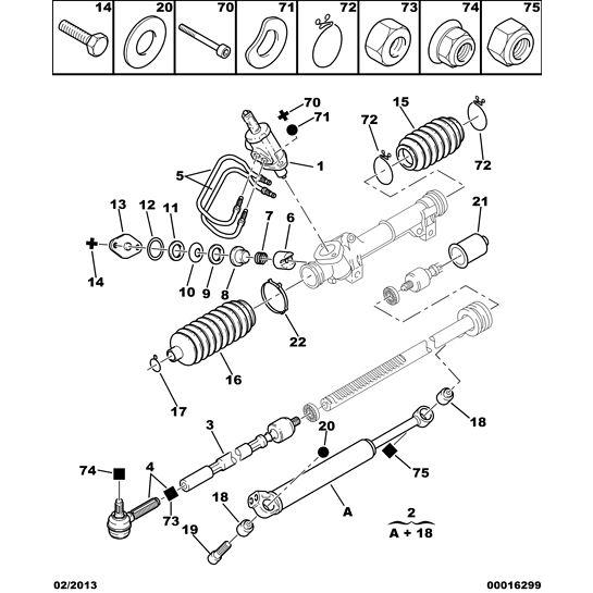 Steering Rubber Boot Clip - Citroen Xsara 2000-2004 Petrol | 406715