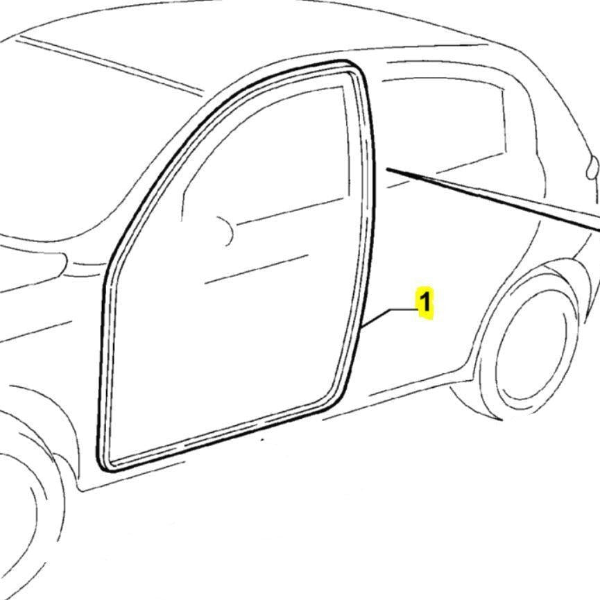 Offside Door Aperture Seal - Alfa Romeo 147 - 3 Door | 46795544