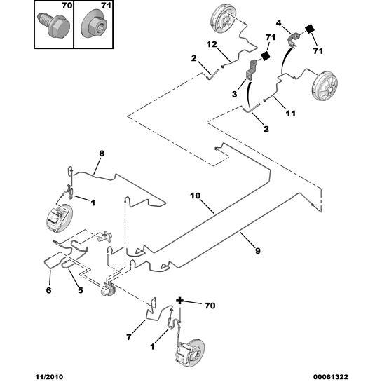Diesel Brake Hose Rear - Citroen Dispatch 2016-2020 | 4806H6