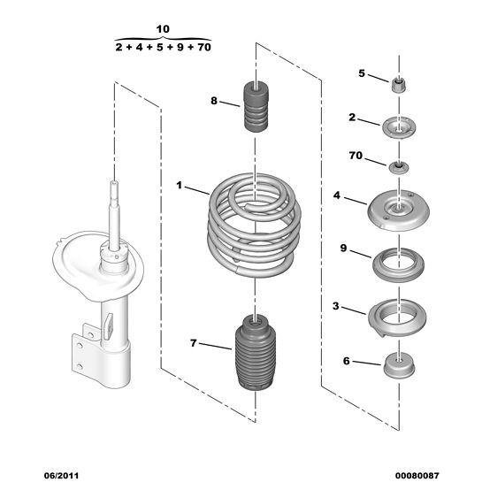 Front Suspension Spring - Citroen C4 2008-2010 Diesel | 5002FV