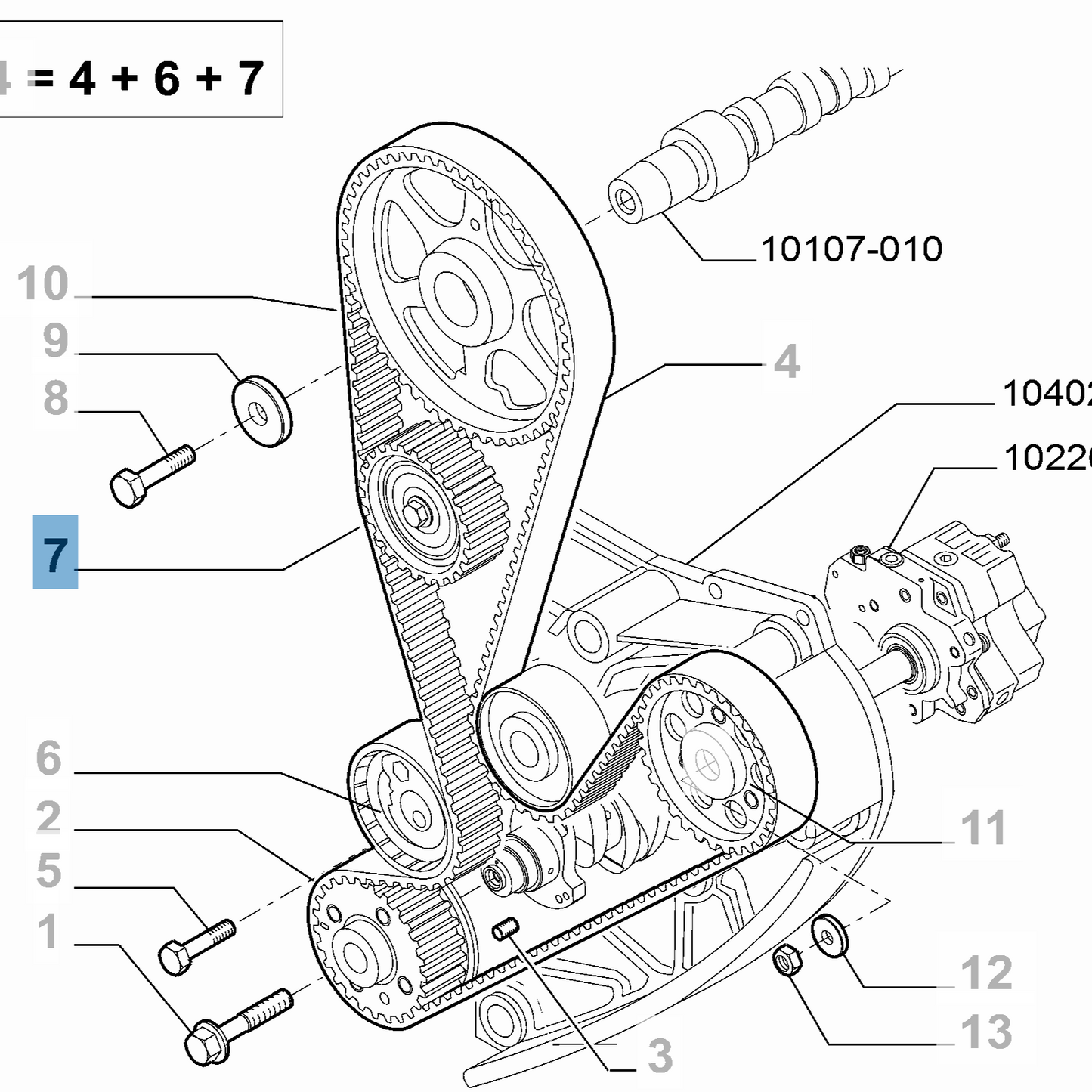 Genuine Timing Belt Pulley - Fiat Ducato 2.3 2002-2021 | 500388688