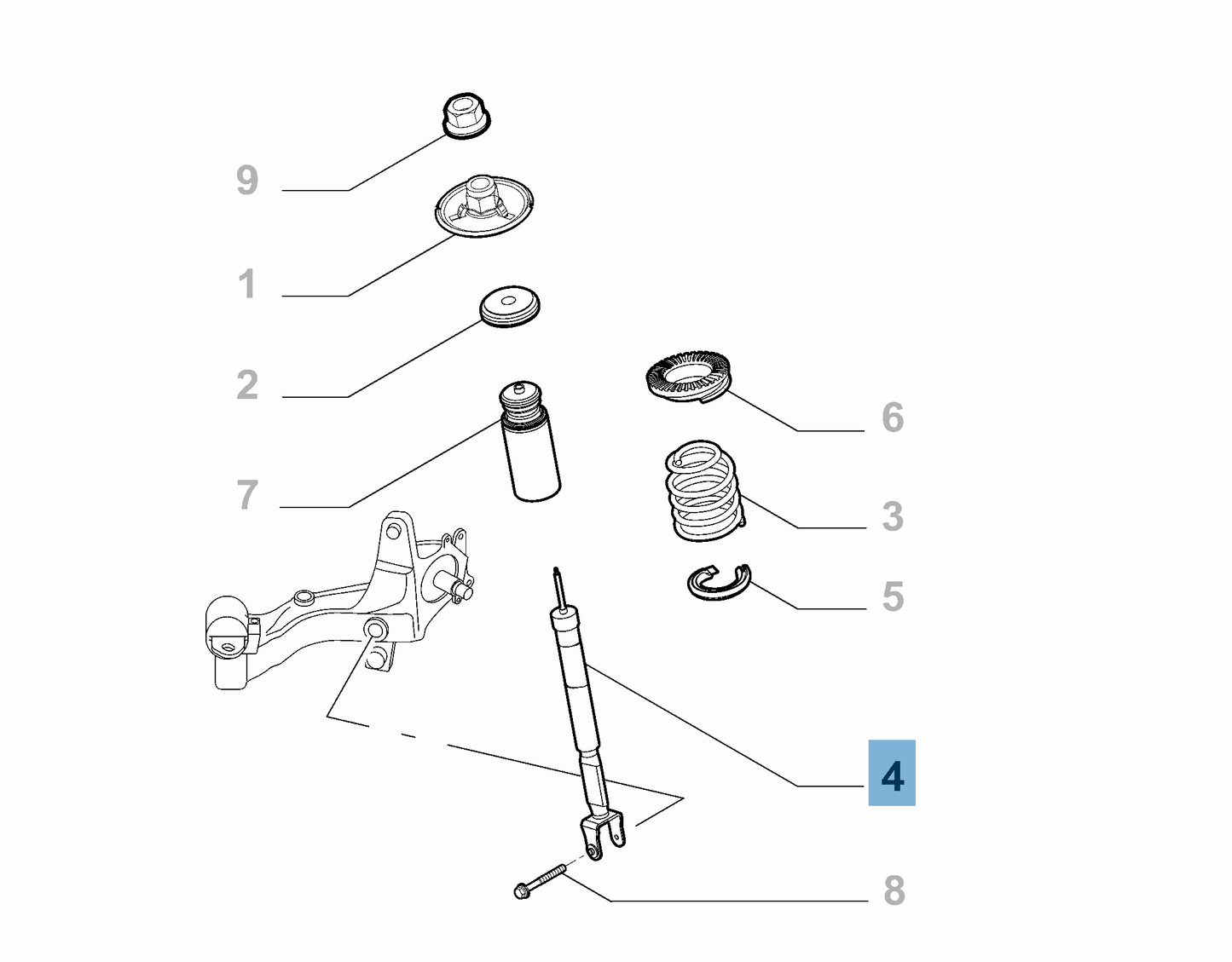 Genuine Rear Shock Absorber - Alfa Romeo Giulietta 2010-2020 | 50523980