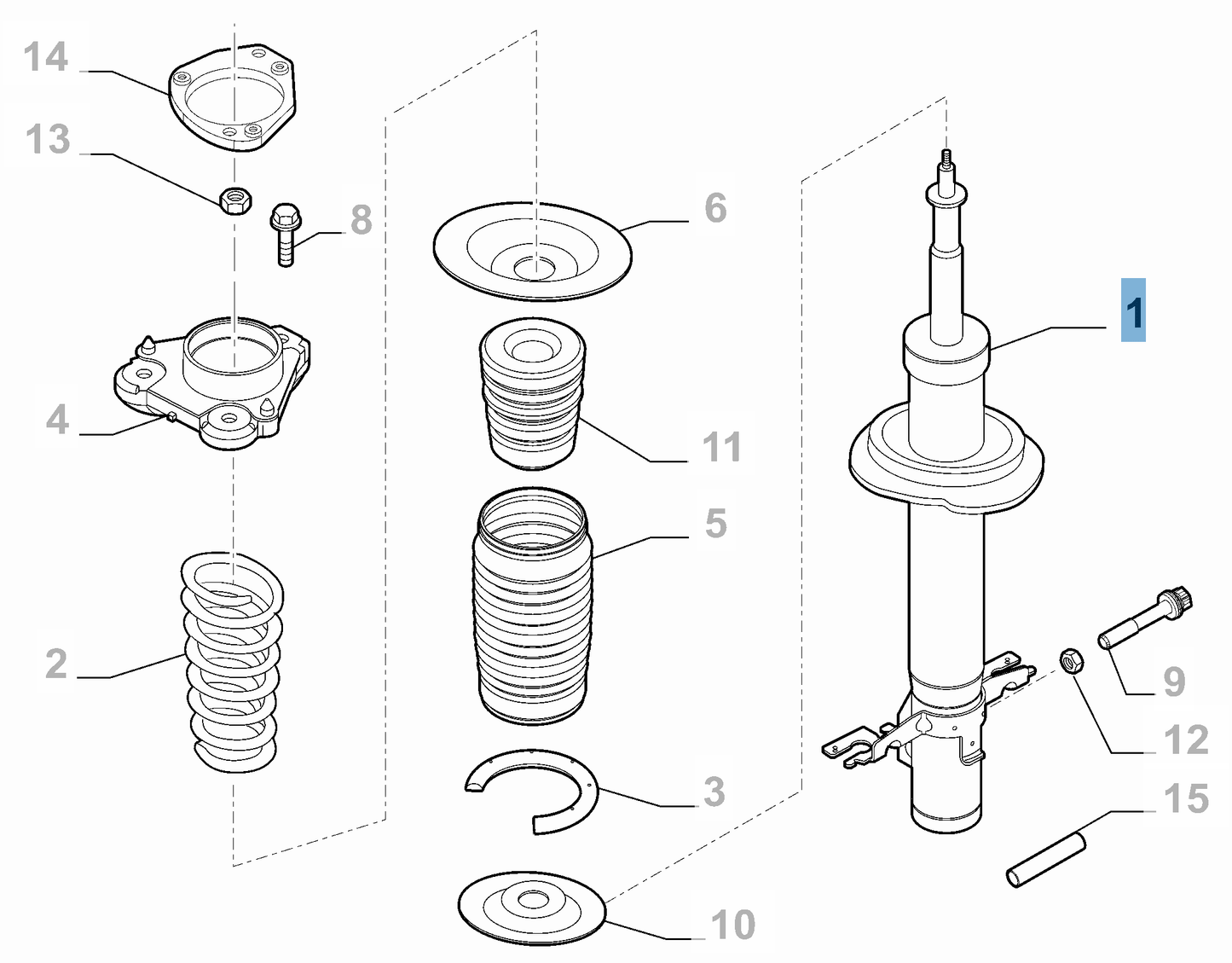 Genuine Fiat Shock Absorber | 50707867