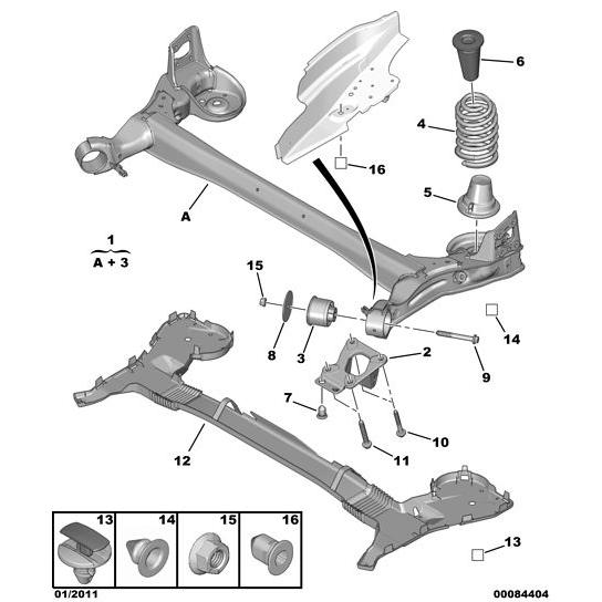 Rear Suspension Rebound Block - Citroen Berlingo 2012-2017 Diesel | 5166A2